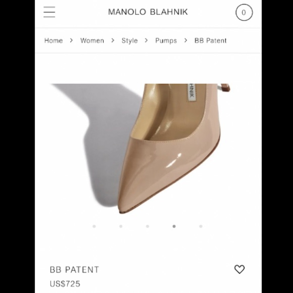 Manolo Blahnik Beige Patent Heels
